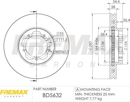 FREMAX BD-5632 - Гальмівний диск autozip.com.ua