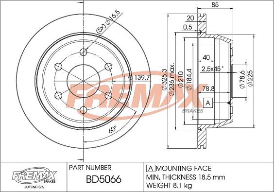 FREMAX BD-5066 - Гальмівний диск autozip.com.ua