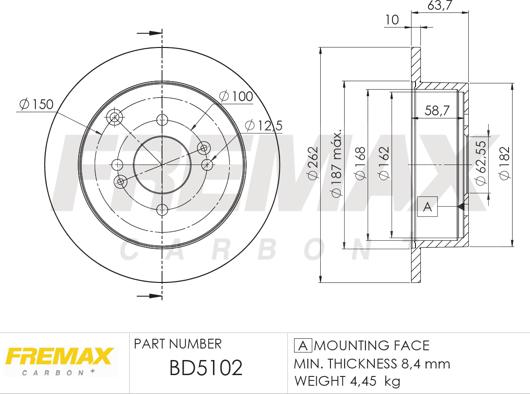 FREMAX BD-5102 - Гальмівний диск autozip.com.ua