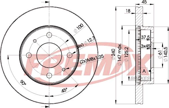 FREMAX BD-5800 - Гальмівний диск autozip.com.ua