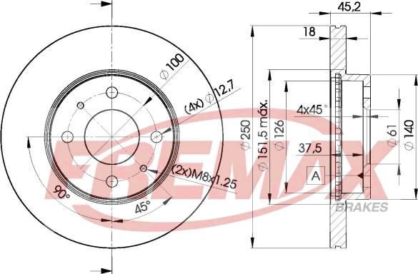 FREMAX BD-5801 - Гальмівний диск autozip.com.ua