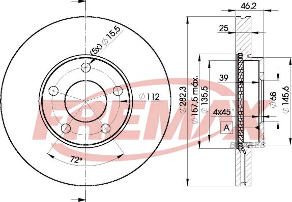 FREMAX BD-5306 - Гальмівний диск autozip.com.ua