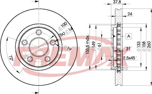 FREMAX BD-5329 - Гальмівний диск autozip.com.ua