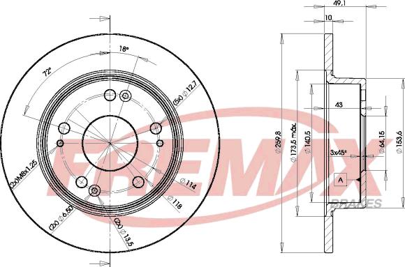 FREMAX BD-5252 - Гальмівний диск autozip.com.ua