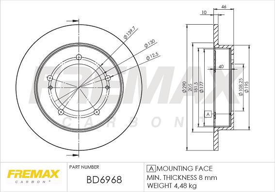 FREMAX BD-6968 - Гальмівний диск autozip.com.ua