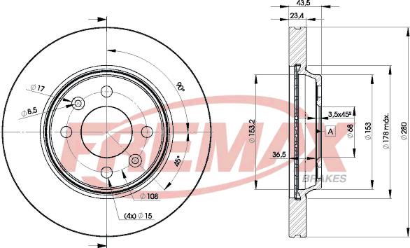 FREMAX BD-6962 - Гальмівний диск autozip.com.ua