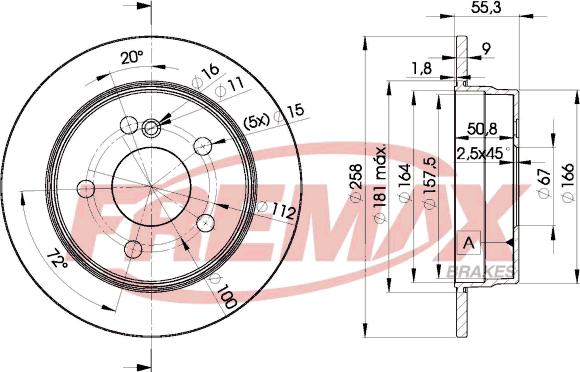 FREMAX BD-6470 - Гальмівний диск autozip.com.ua