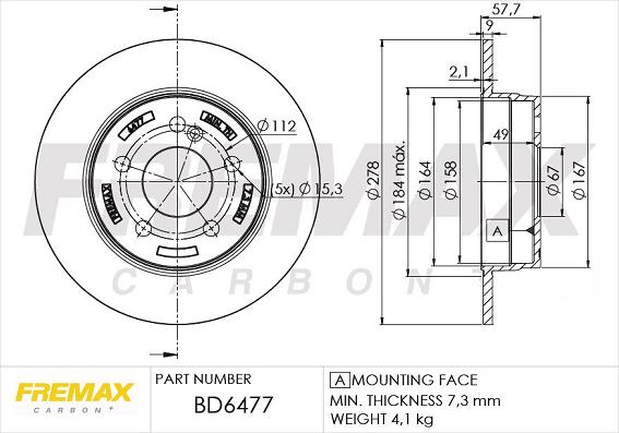 FREMAX BD-6477 - Гальмівний диск autozip.com.ua