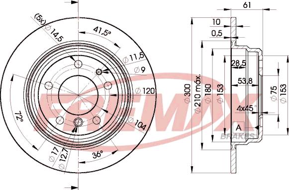 FREMAX BD-6668 - Гальмівний диск autozip.com.ua