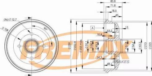 FREMAX BD-6630 - Гальмівний барабан autozip.com.ua