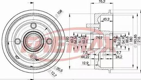 FREMAX BD-6629 - Гальмівний барабан autozip.com.ua