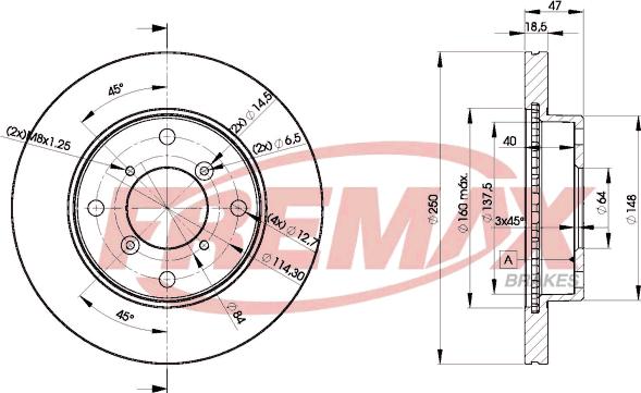 FREMAX BD-6040 - Гальмівний диск autozip.com.ua