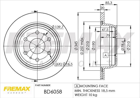 FREMAX BD-6058 - Гальмівний диск autozip.com.ua
