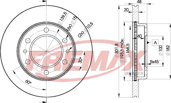 FREMAX BD-6004 - Гальмівний диск autozip.com.ua