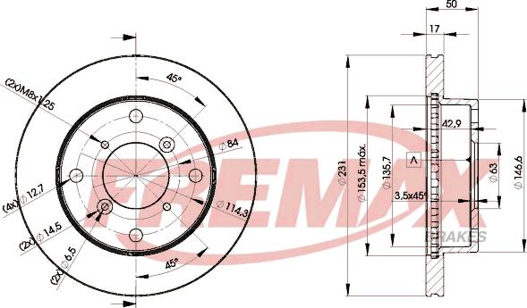 FREMAX BD-6030 - Гальмівний диск autozip.com.ua