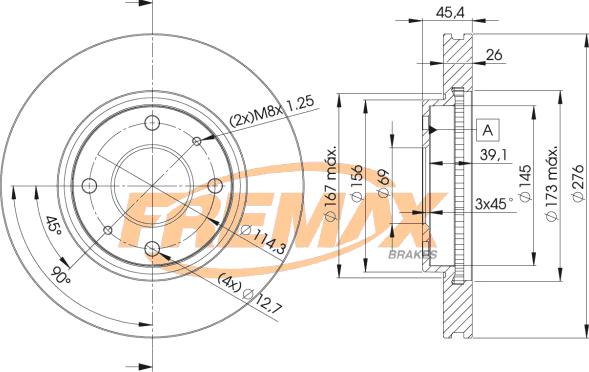 FREMAX BD-6070 - Гальмівний диск autozip.com.ua