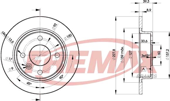 FREMAX BD-6165 - Гальмівний диск autozip.com.ua