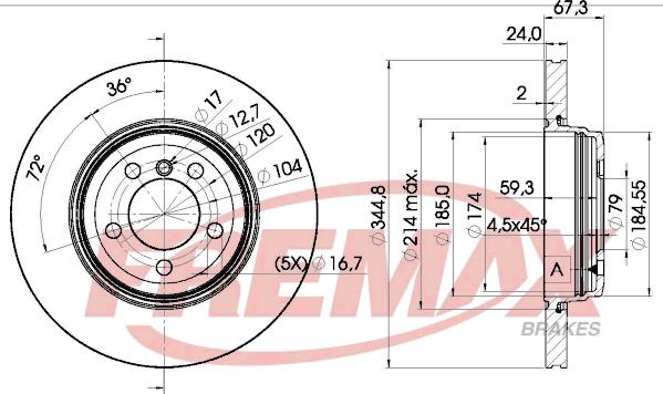 FREMAX BD-6129 - Гальмівний диск autozip.com.ua