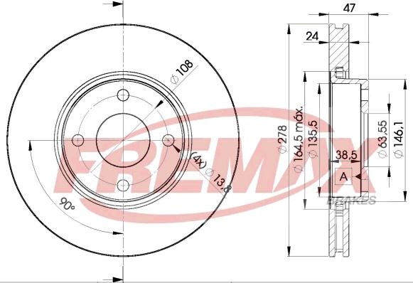 FREMAX BD-6785 - Гальмівний диск autozip.com.ua