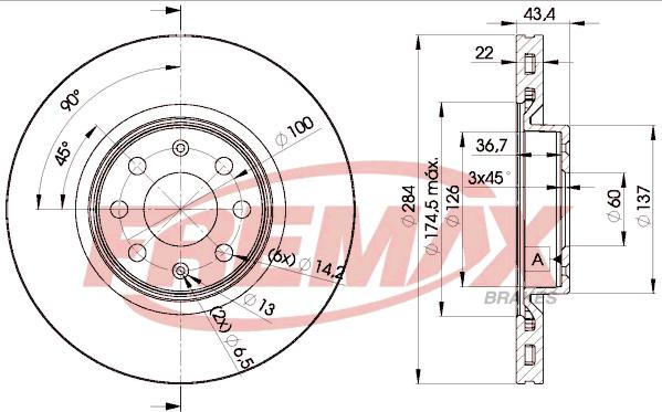 FREMAX BD-0922 - Гальмівний диск autozip.com.ua