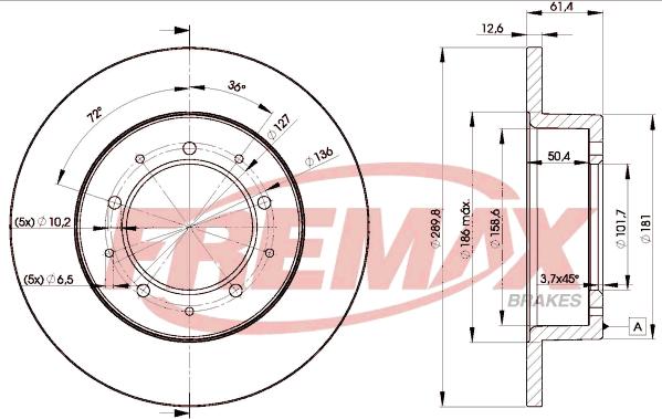 FREMAX BD-0461 - Гальмівний диск autozip.com.ua