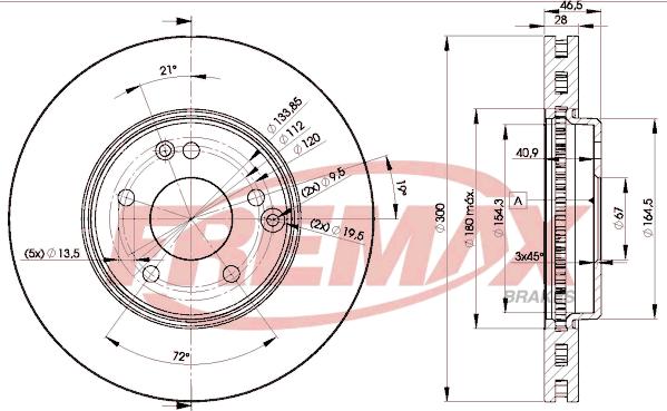 FREMAX BD-0411 - Гальмівний диск autozip.com.ua