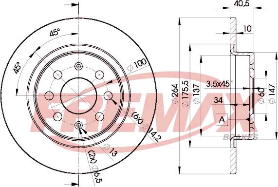 FREMAX BD-0592 - Гальмівний диск autozip.com.ua