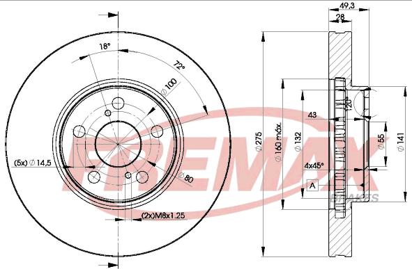 FREMAX BD-0600 - Гальмівний диск autozip.com.ua