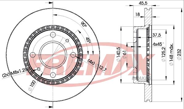 FREMAX BD-0601 - Гальмівний диск autozip.com.ua