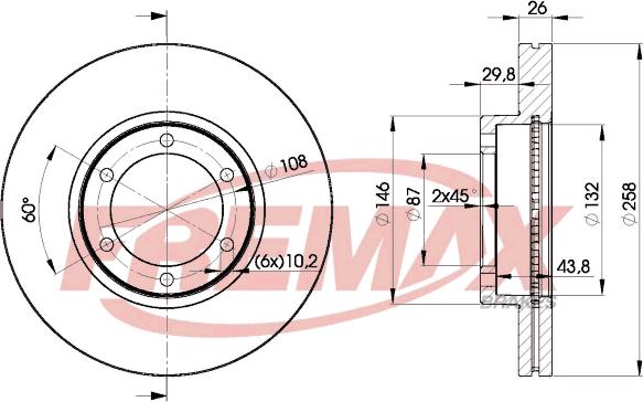 FREMAX BD-0004 - Гальмівний диск autozip.com.ua