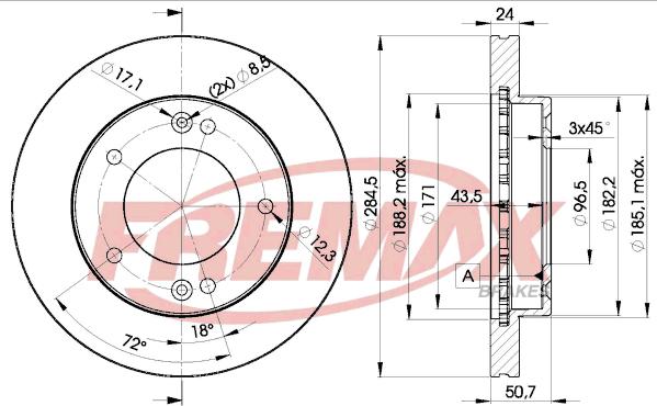 FREMAX BD-0008 - Гальмівний диск autozip.com.ua