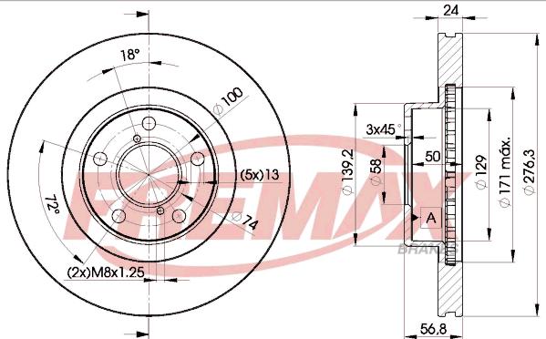 FREMAX BD-0033 - Гальмівний диск autozip.com.ua