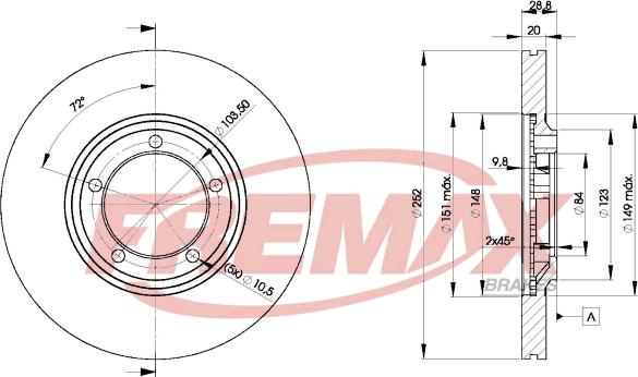 FREMAX BD-0100 - Гальмівний диск autozip.com.ua