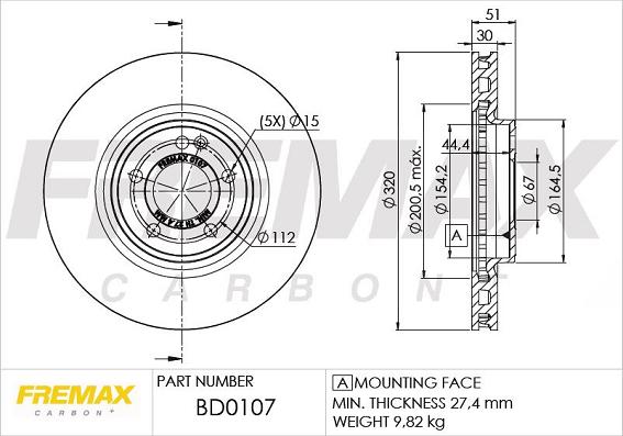 FREMAX BD-0107 - Гальмівний диск autozip.com.ua