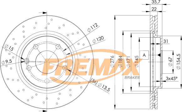 FREMAX BD-0115 - Гальмівний диск autozip.com.ua