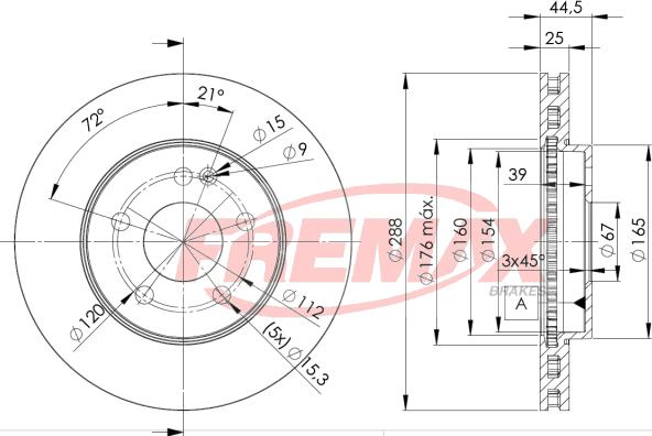 FREMAX BD-0117 - Гальмівний диск autozip.com.ua