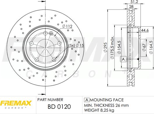 FREMAX BD-0120 - Гальмівний диск autozip.com.ua