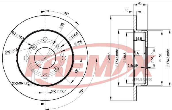 FREMAX BD-0802 - Гальмівний диск autozip.com.ua