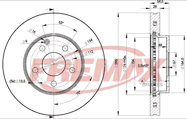 FREMAX BD-0812 - Гальмівний диск autozip.com.ua