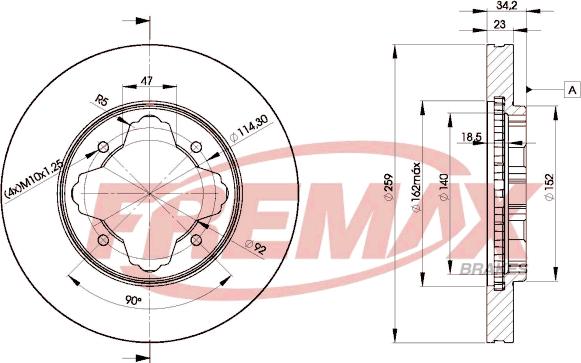 FREMAX BD-0836 - Гальмівний диск autozip.com.ua