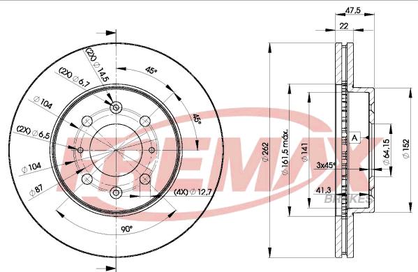 FREMAX BD-0830 - Гальмівний диск autozip.com.ua