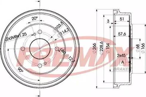 FREMAX BD-0349 - Гальмівний барабан autozip.com.ua