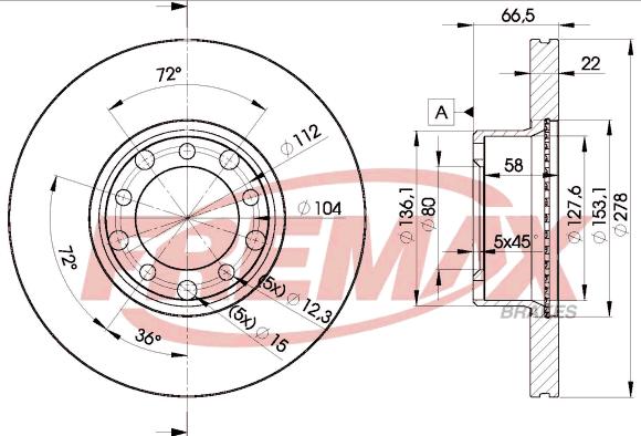 FREMAX BD-0205 - Гальмівний диск autozip.com.ua