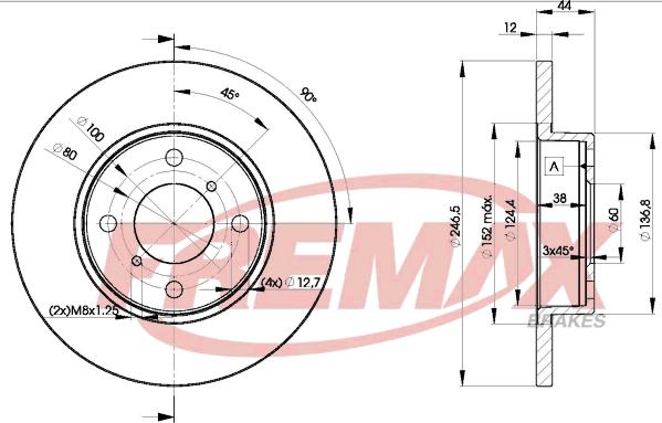 FREMAX BD-0711 - Гальмівний диск autozip.com.ua