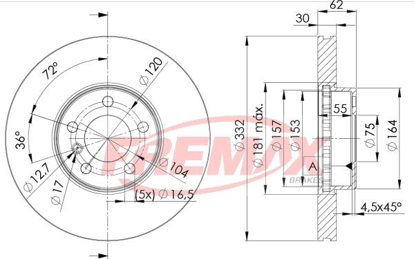 FREMAX BD-1985 - Гальмівний диск autozip.com.ua