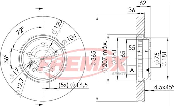 FREMAX BD-1982 - Гальмівний диск autozip.com.ua