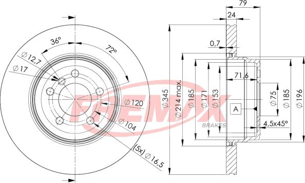 FREMAX BD-1971 - Гальмівний диск autozip.com.ua