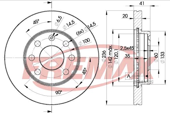 FREMAX BD-1440 - Гальмівний диск autozip.com.ua