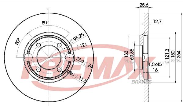 FREMAX BD-1504 - Гальмівний диск autozip.com.ua