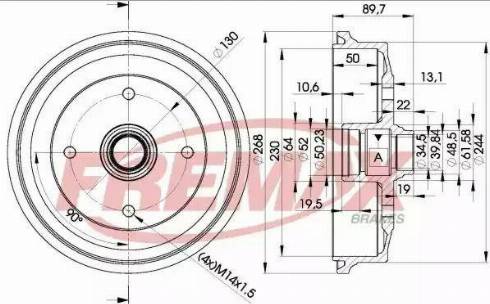 FREMAX BD-1514 - Гальмівний барабан autozip.com.ua
